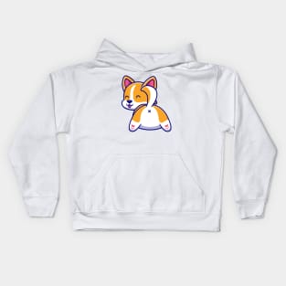 Cute Dog Corgi Butt Kids Hoodie